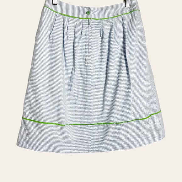Lilly Pulitzer Blue White Striped Peek A Boo A-Line Skirt Size 2 - Picture 2 of 7